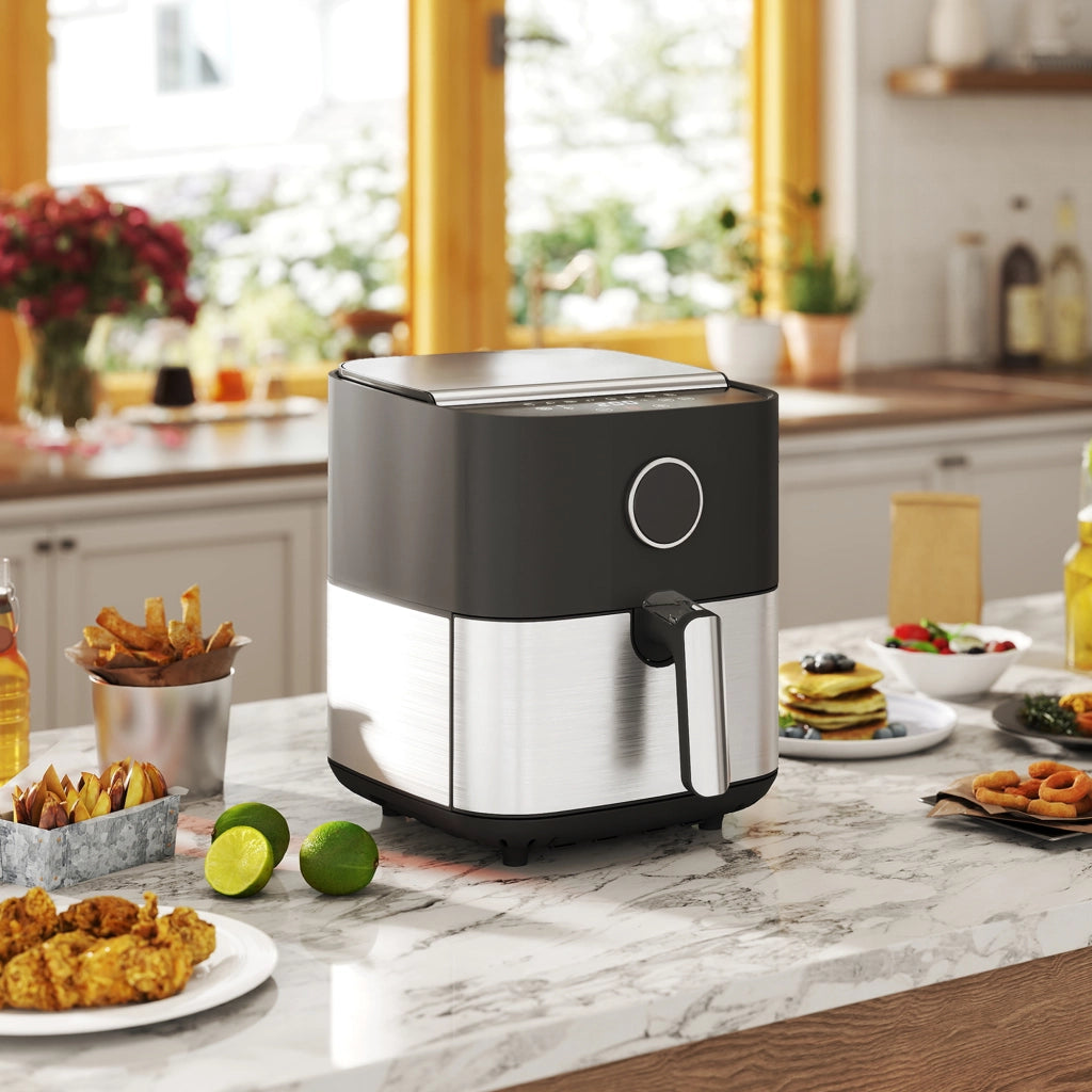 Friggitrice ad Aria 8L ¨C Zephmum ¨C 1700W, 8 Programmi, Nero