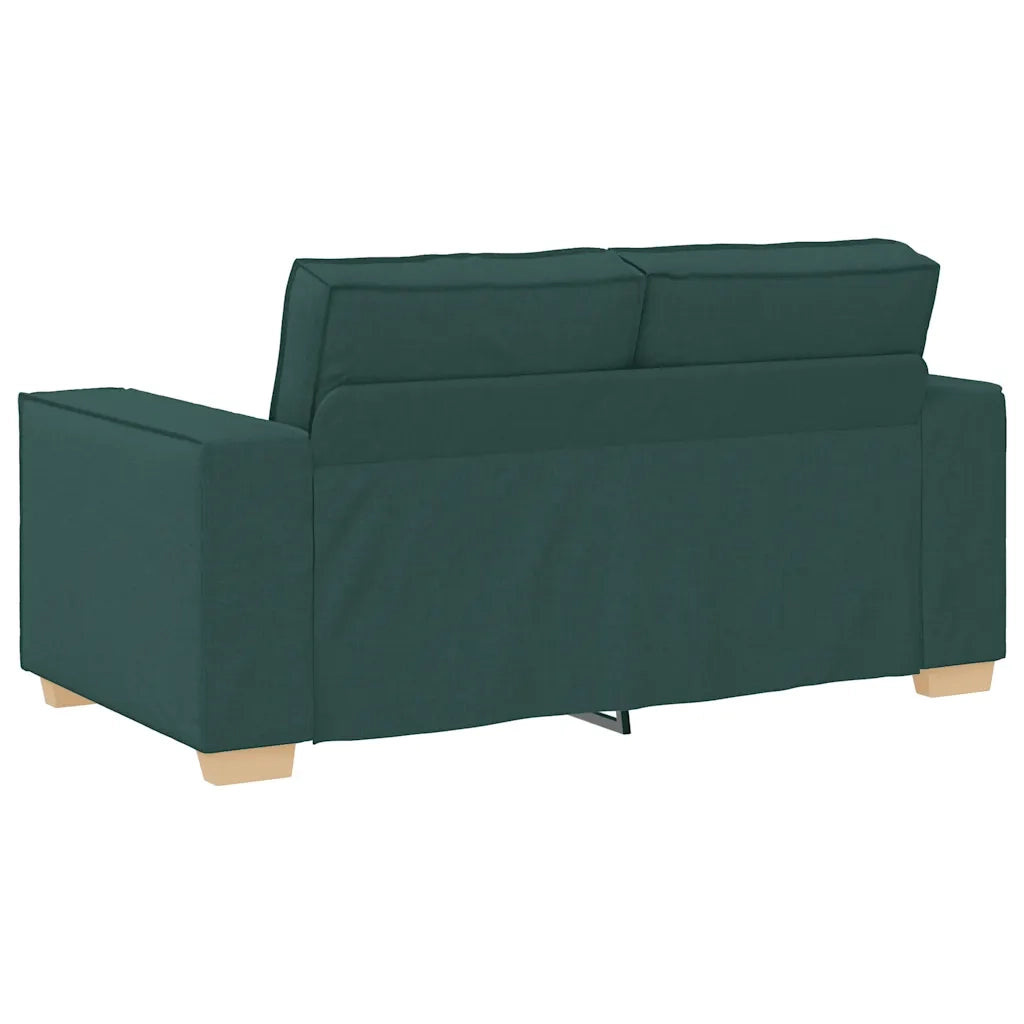 Divano a 2 posti Verde scuro 160x78x84 cm in tessuto 4104975