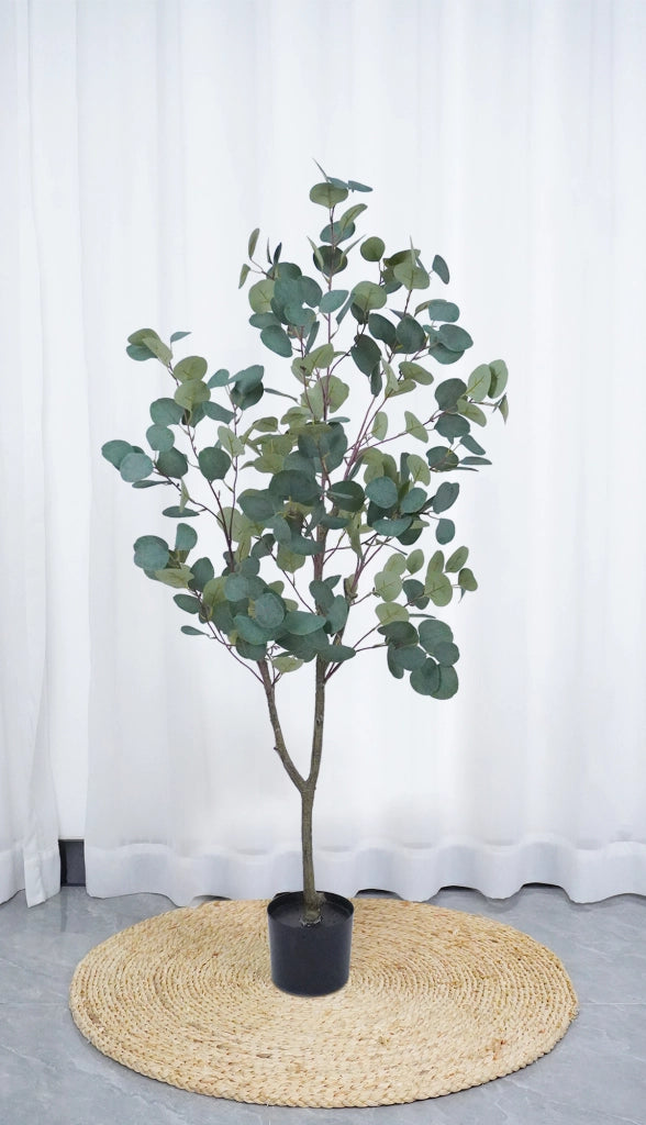 Pianta Finta Da Interno Artificiale Grandi Varie Altezze 100/150/180 Cm Artificiali Vari Modelli Modellabili Decorazioni Casa Ufficio - Albero di Eucalipto - Altezza 180cm