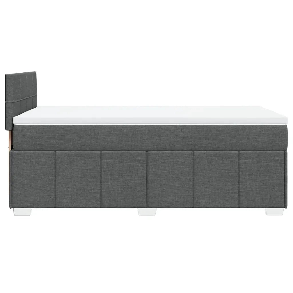 Giroletto a Molle con Materasso-Struttura Letto Grigio Scuro 80x200 cm Tessuto 558270