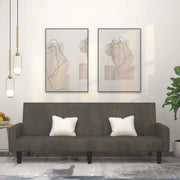 Divano Letto a 2 Posti-Sofa Letto 2 Posti-Daybed Grigio Scuro in Velluto 240585