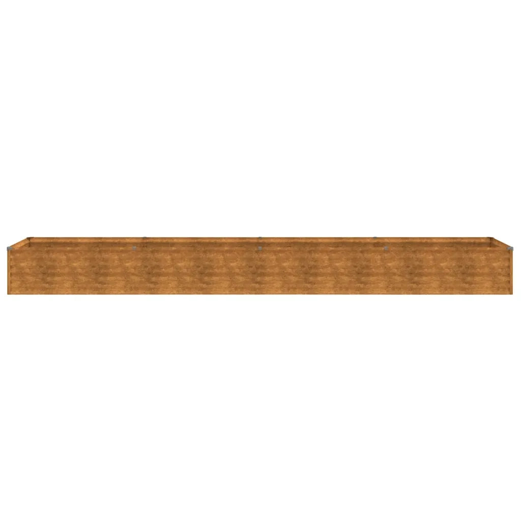 Fioriere | Cassetta per fiori | Letto Rialzato da Giardino 386x50x36 cm Acciaio Corten