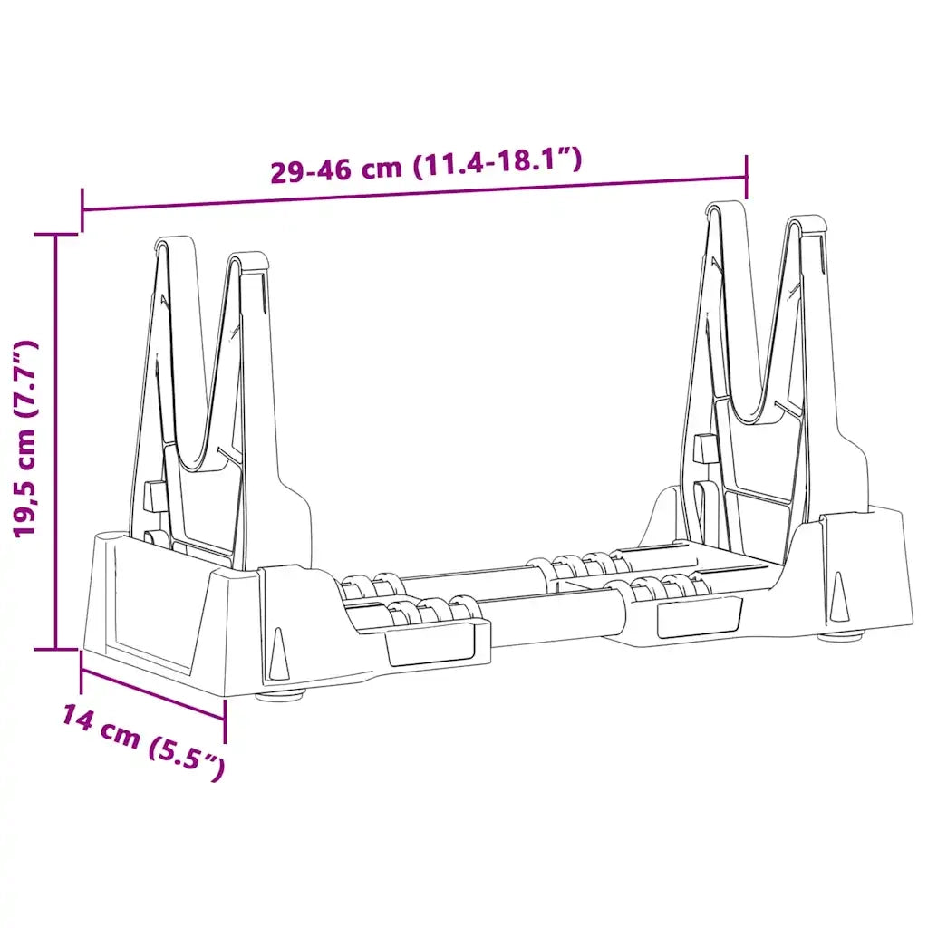 Supporto per tiro Regolabile Grigio 46 x 14 x 19,5 cm Plastica 42013607