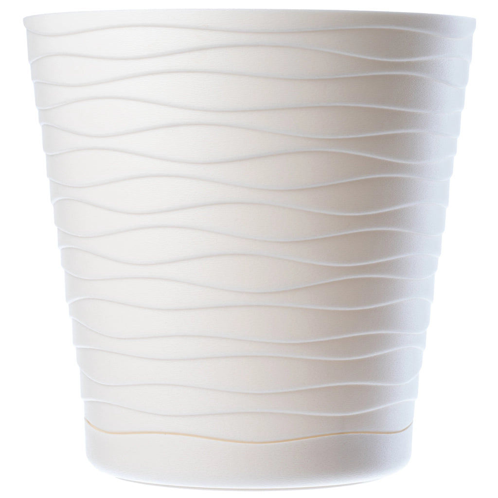 Vaso da fiori KADAX da 19 cm con coperchio e supporto, supporto per fiori in plastica