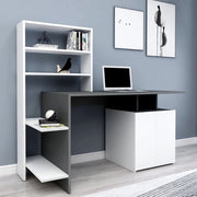 Recco, Scrivania 8 Ripiani, 146x60x74h cm Nero Antracite
