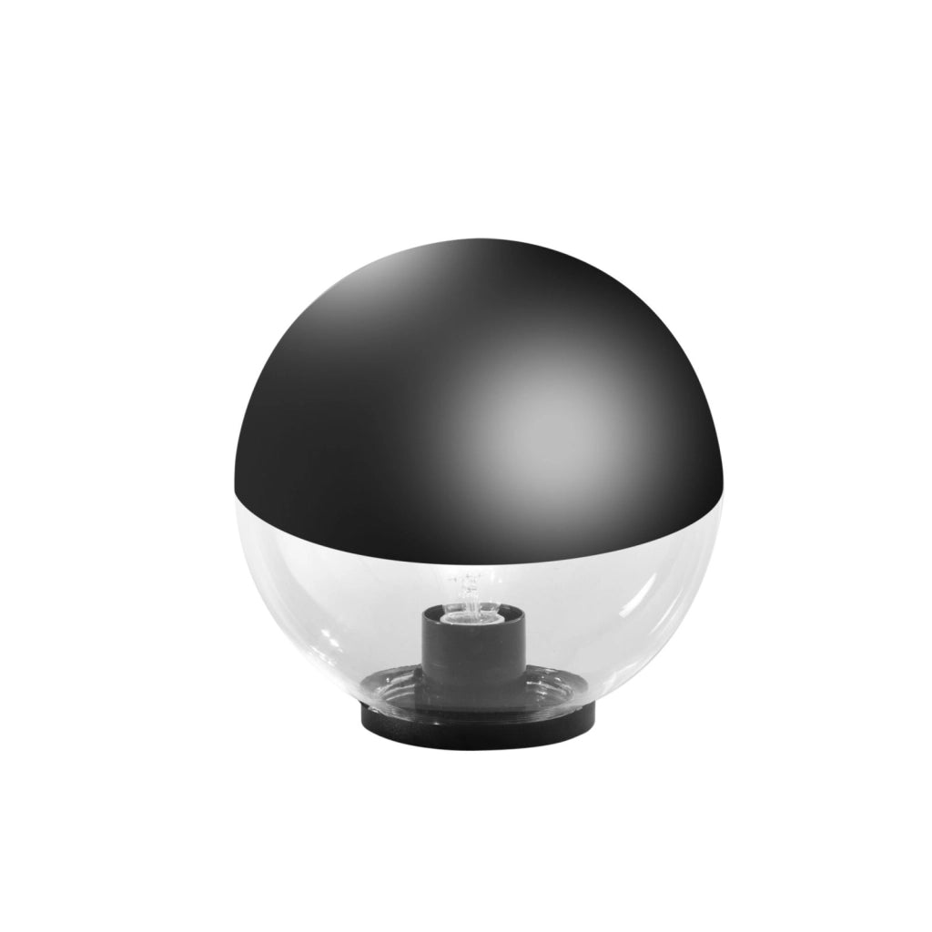 SFERA POLLY TRASPERENTE E NERA 1 LUCE ATTACCO E27 IP44 30X31CM