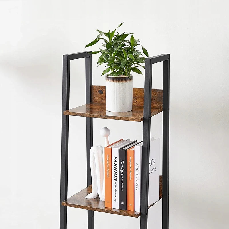 Scaffale Nero 170 cm in Metallo e Legno Funzionale e Salvaspazio