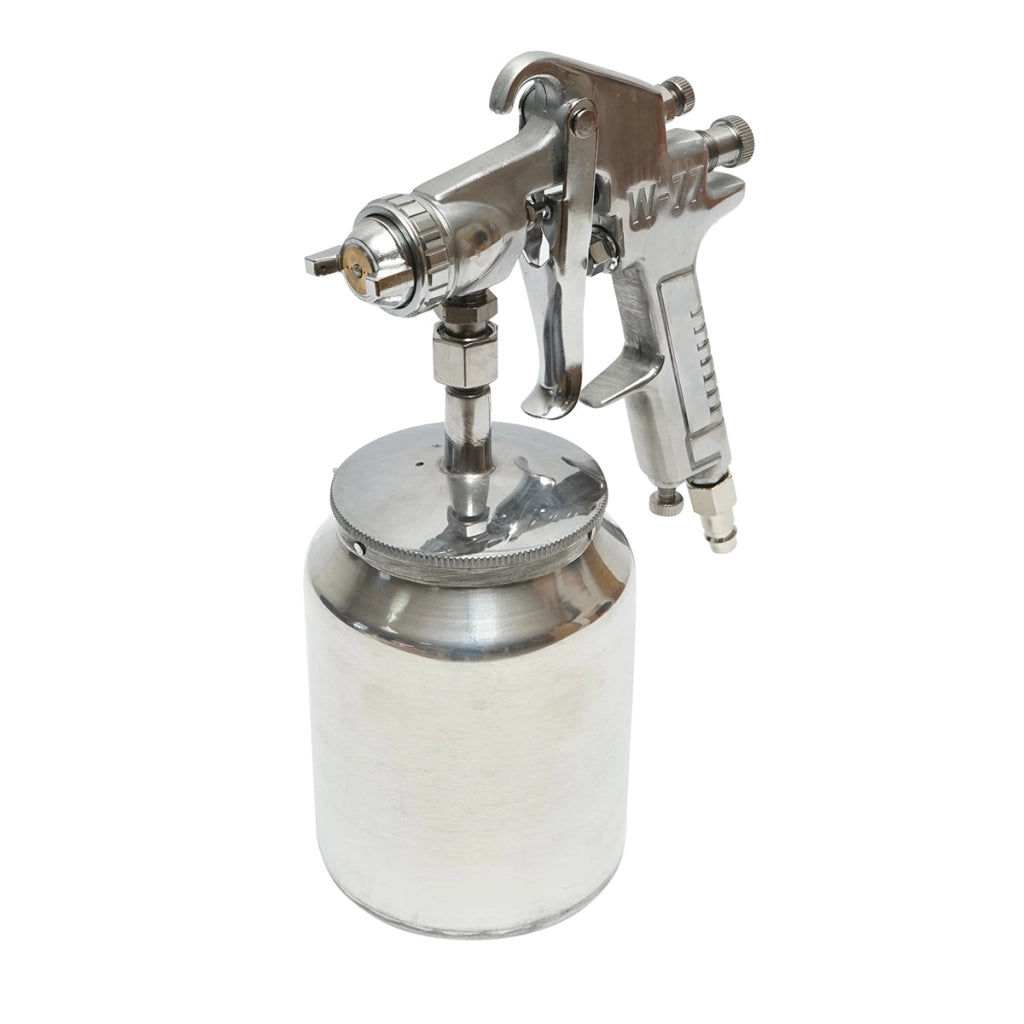Pistola a spruzzo per verniciatura industriale con aria compressa da 600 ml, ugello da 2,5 mm, portata 400 ml/min, pressione max 5 bar