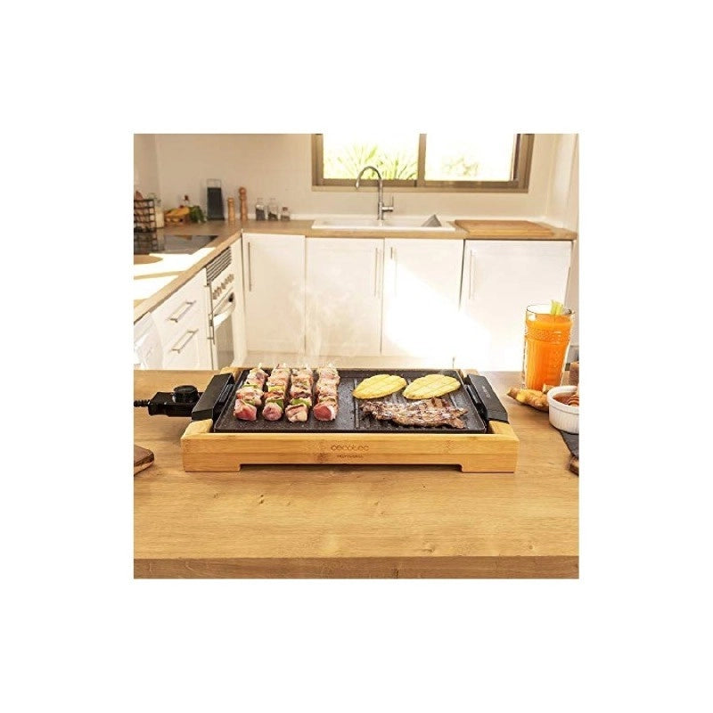 CECOTEC 03091 - Piastra da cucina Tasty&Grill 2000 Bamboo MixStone