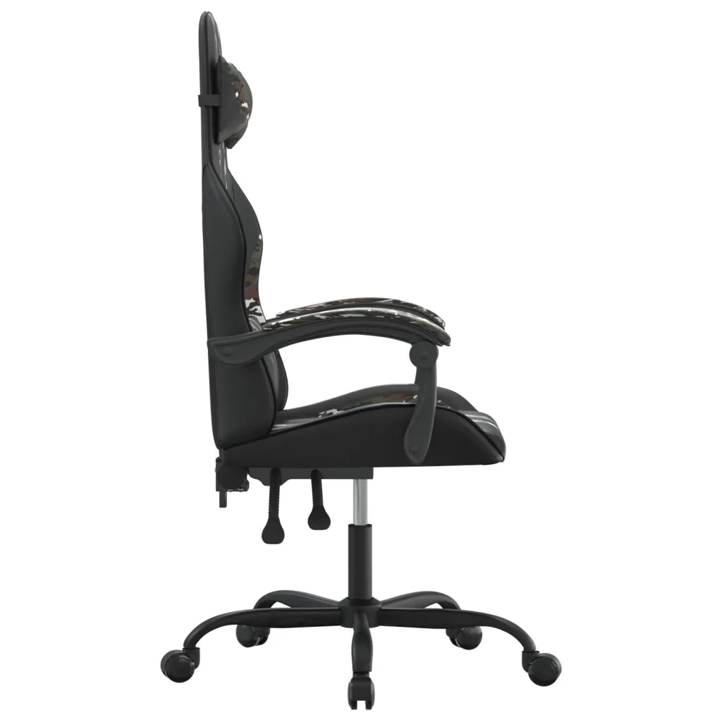 Sedia da Gaming Nero e Mimetico in Similpelle 3143829