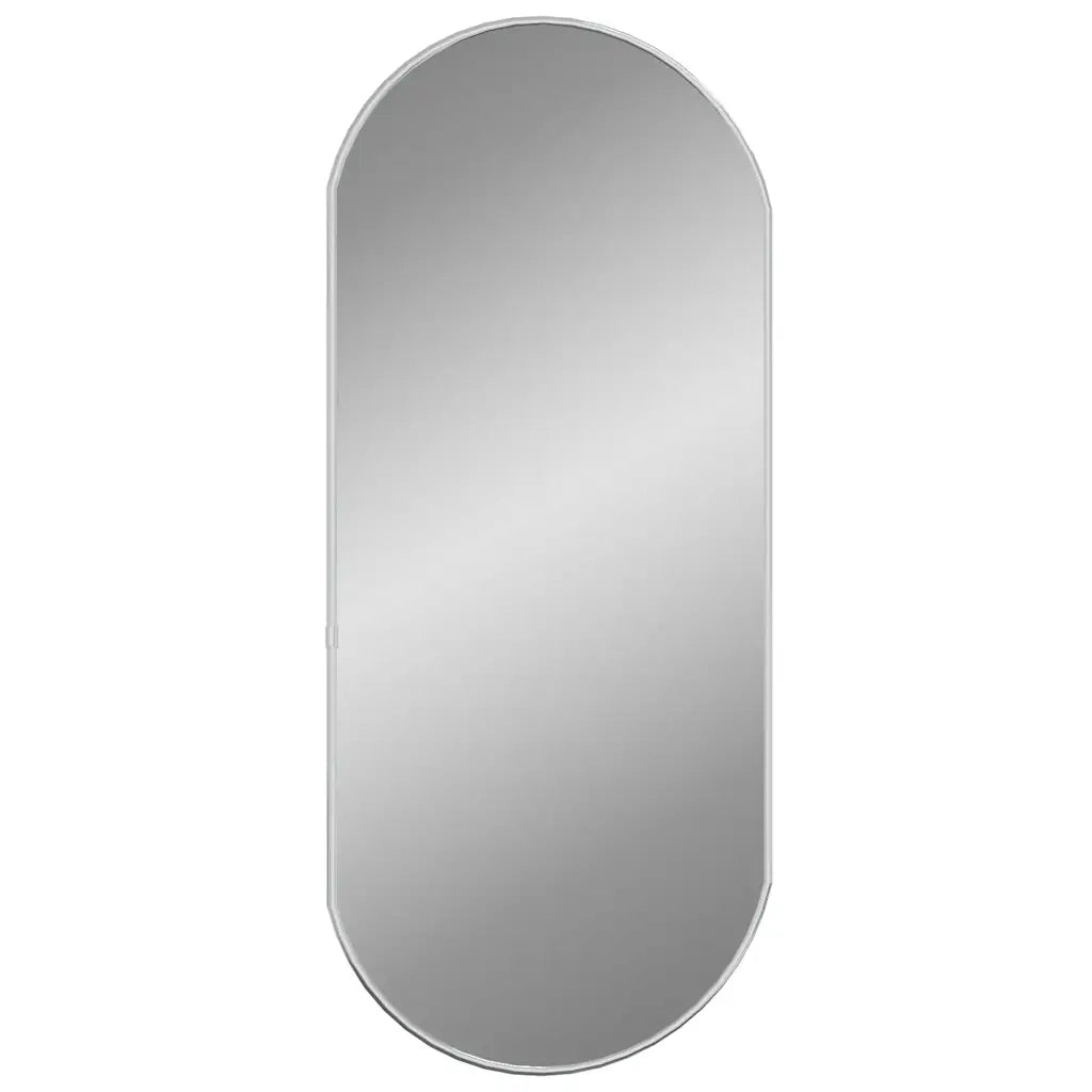 Specchio da Parete | Specchio decorativo Argento 70x30 cm Ovale