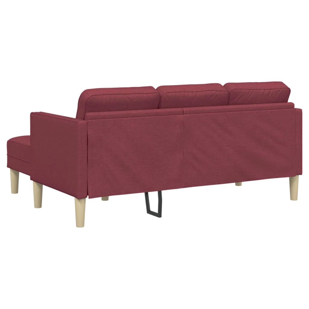 Set di divani 2 pz Rosso Vino Poliestere 3329255
