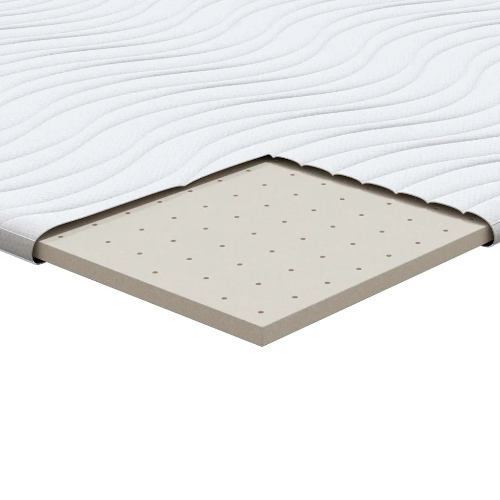 Topper per materasso Bianco 90 x 190 cm Tessuto a maglia 4106403