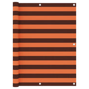 Paravento per balcone frangivista 120 x 600 cm tessuto Oxford arancione e marrone 02_0010316