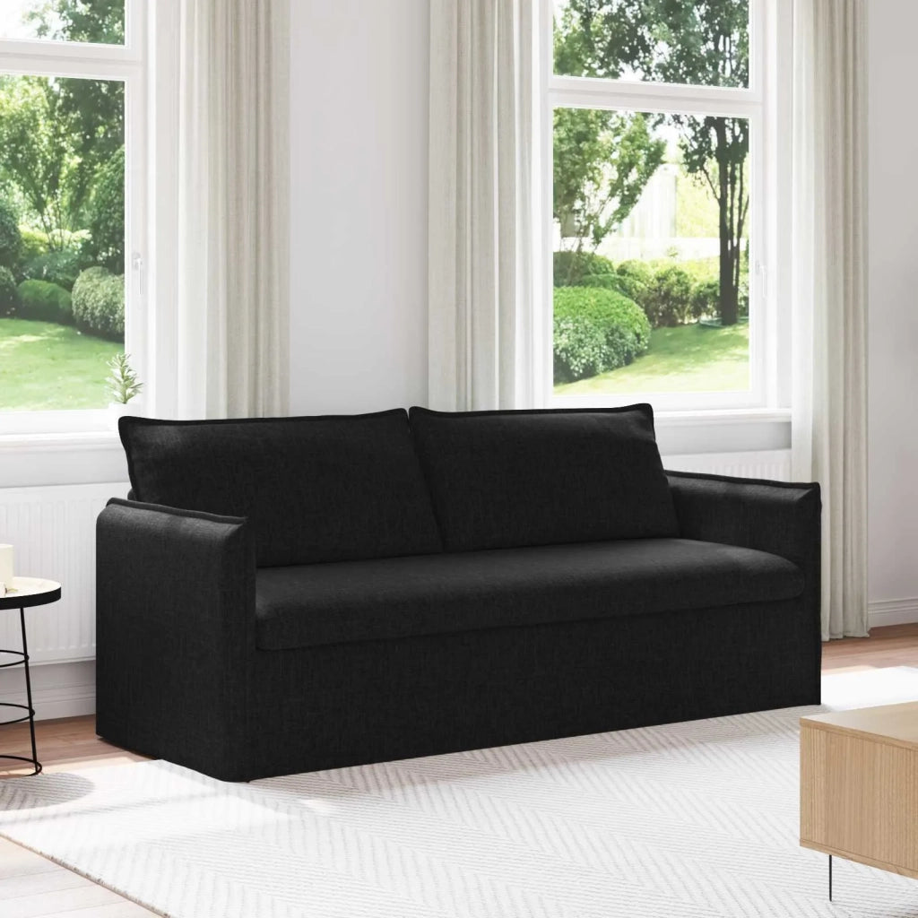 Divano Nero 196 x 82 x 85 cm Tessuto 42024527