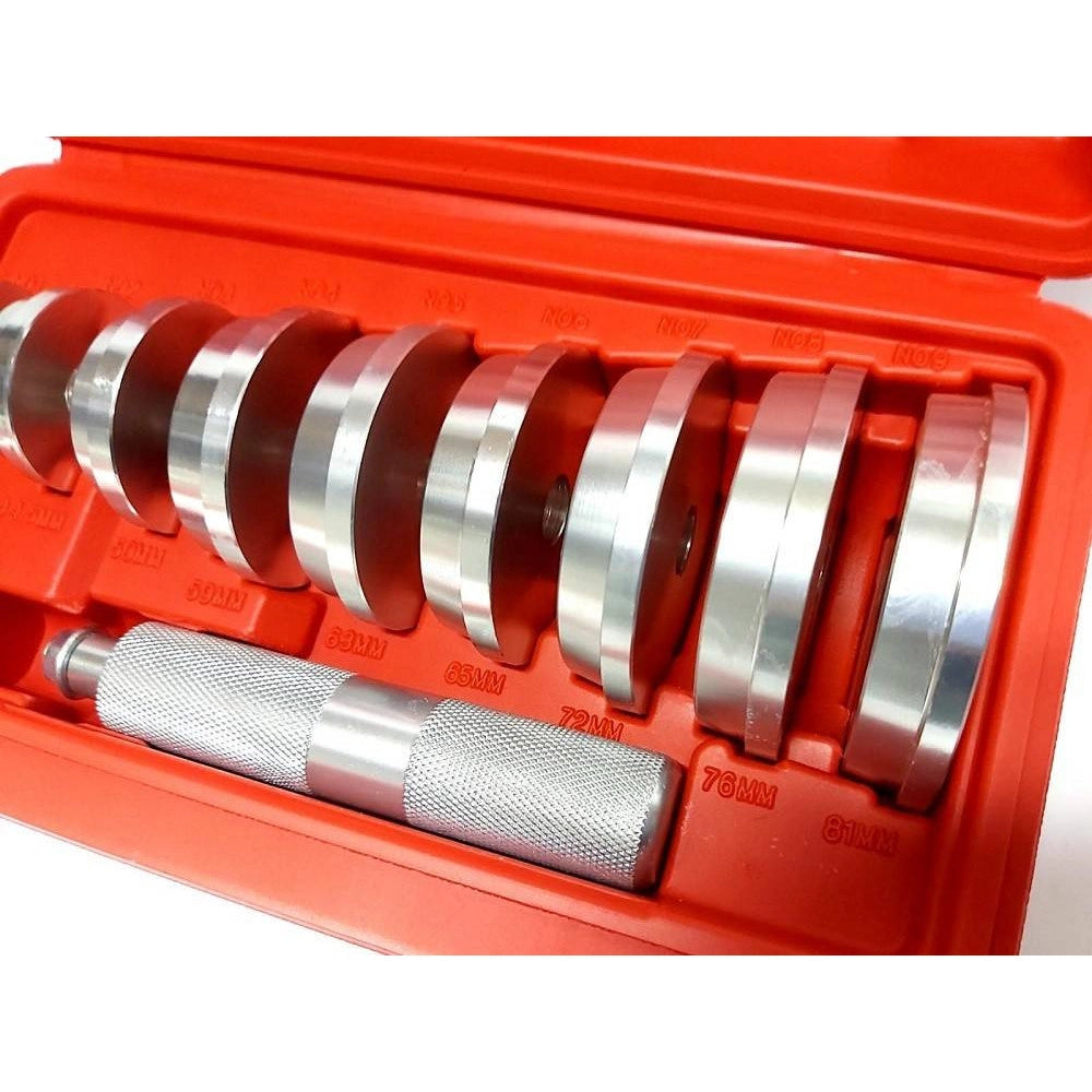 Trade Shop - Set 10 Pezzi Estrattori Cuscinetti Boccole Con Valigetta Ruote Auto Moto Camion -