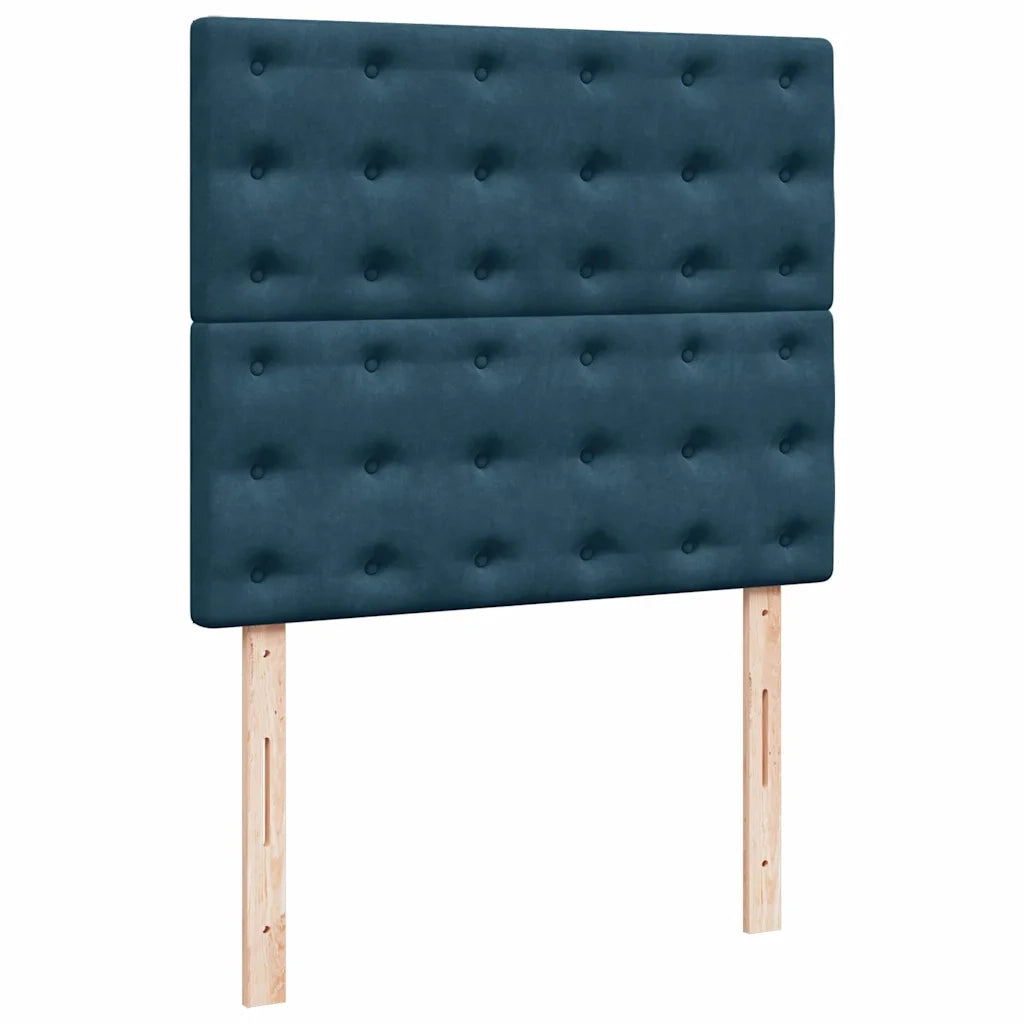 Giroletto a Molle con Materasso Blu 120x200 cm in Velluto