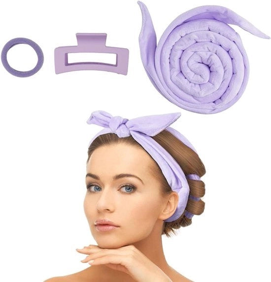Krulband fluweel per notte per capelli di media lunghezza