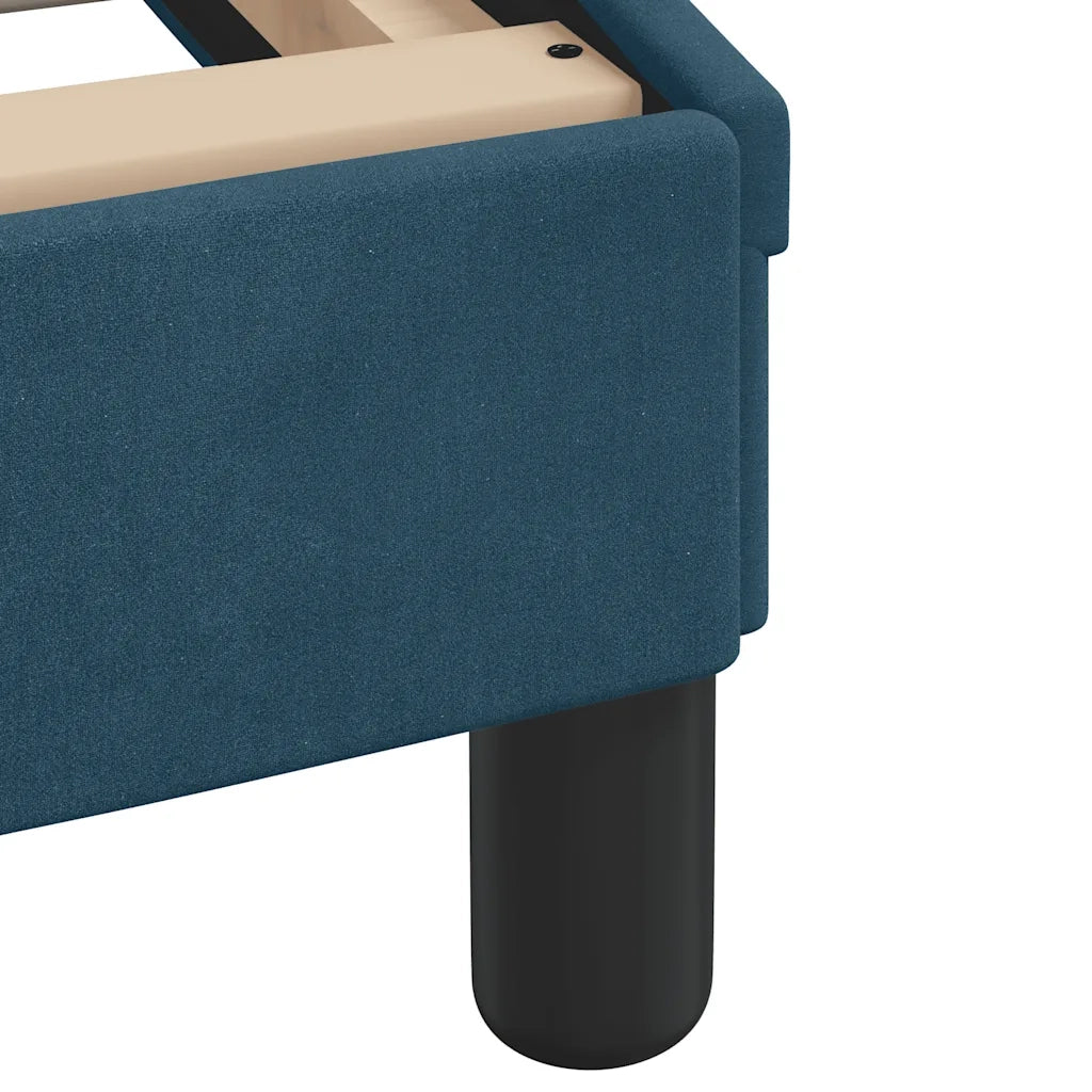 Letto con Materasso Hanko Blu 160x200 cm in Velluto 3208608