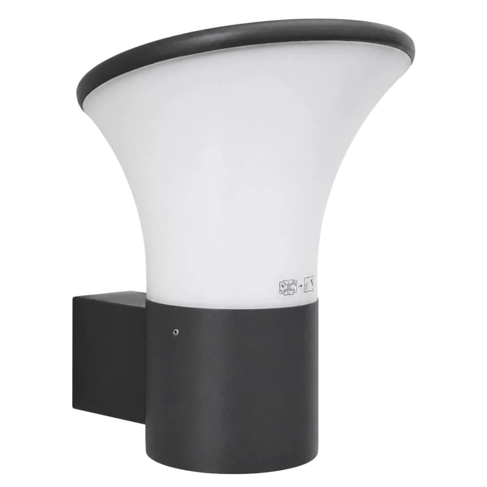 Applique da esterno belen in alluminio grafite e27 ip44