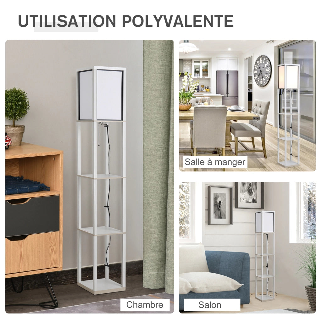 Libreria scaffale ¨C Minimal ¨C MDF bianco 26x26x160 cm
