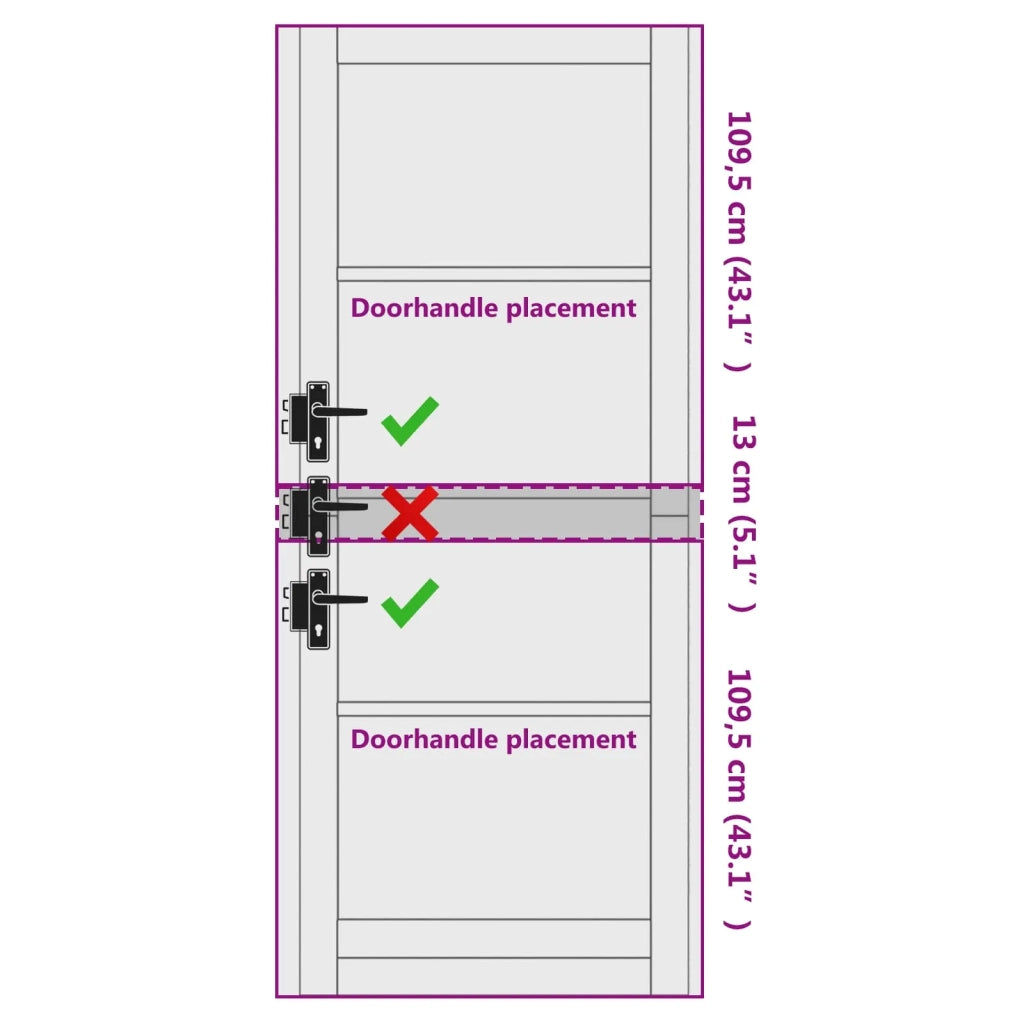 Porta Interna Bianco 83 x 232 cm Legno compensato 42047158
