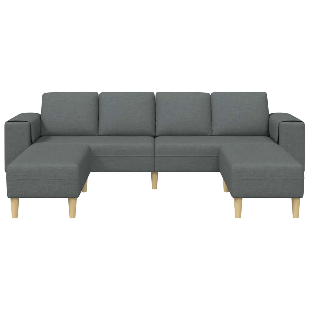 Divano per Soggiorno 3 pcs Grigio scuro Poliestere 3335113
