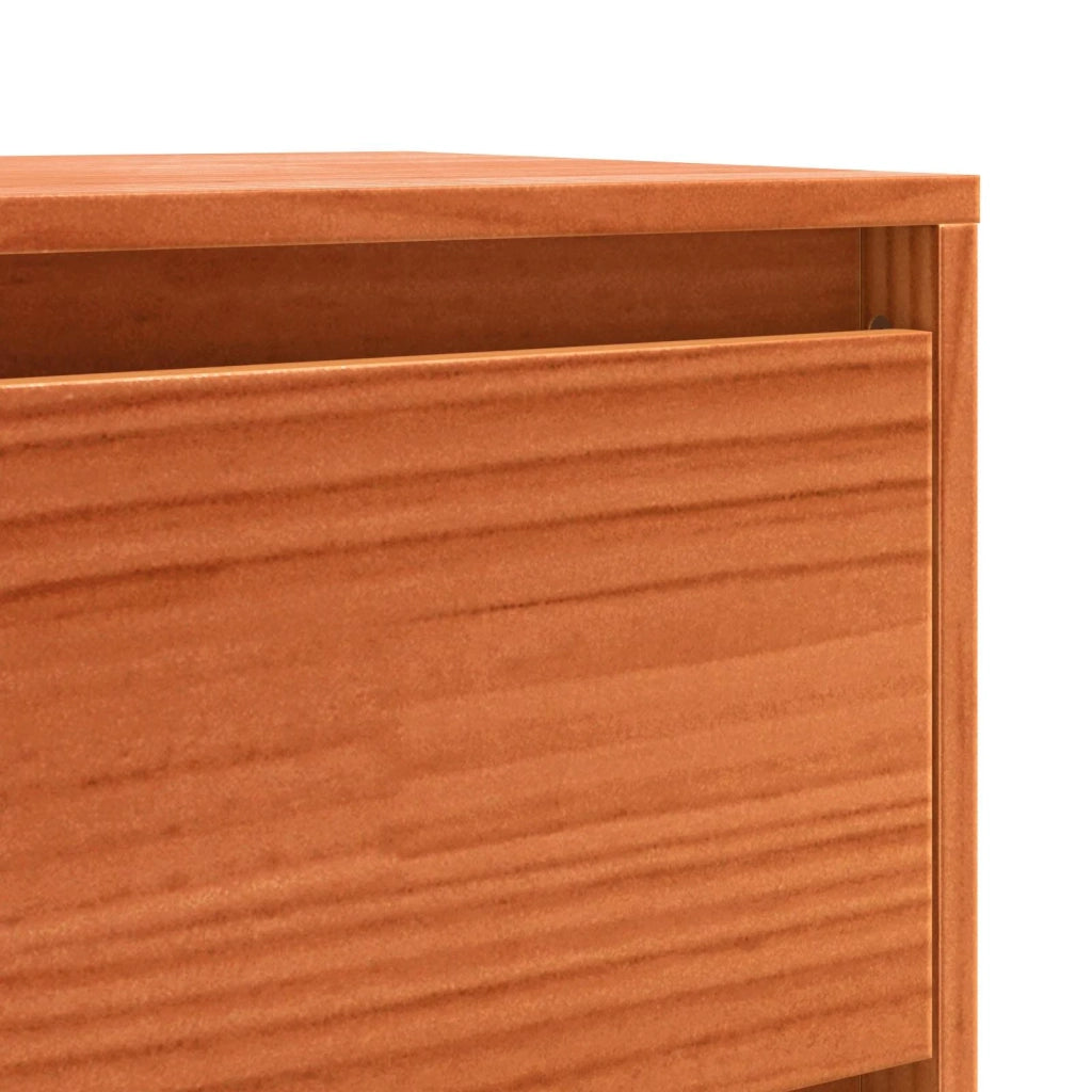 Credenza Rovere Marrone 111 x 34 x 75 cm Pino massello 869877