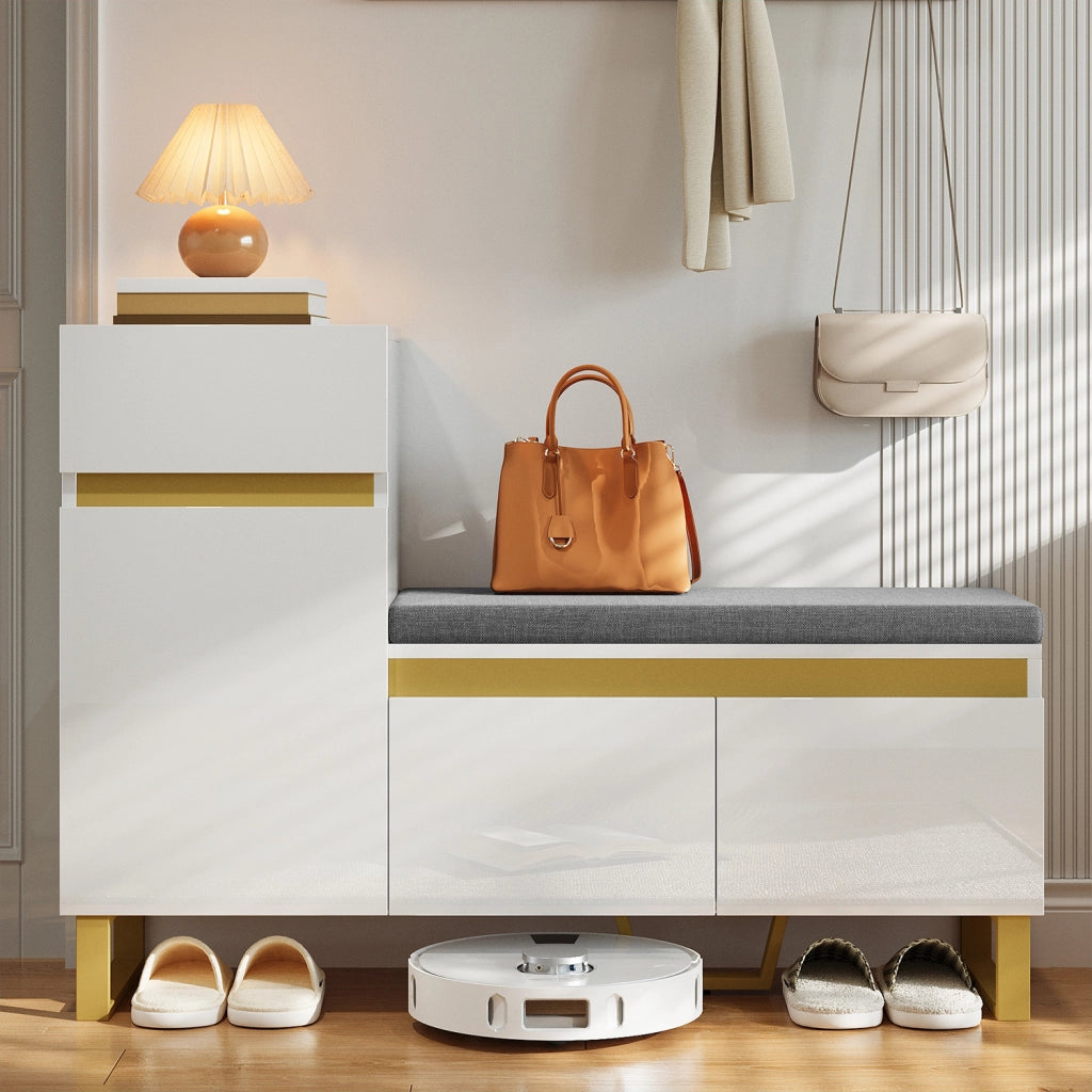 Armadio per scarpe a pi¨´ livelli - Zephmum - Con cassetti e ante, grande capacit¨¤