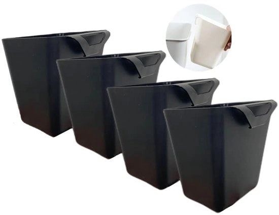 Set di contenitori multifunzionali - 4 pezzi - plastica PP - 11,5x9,5x12/12,6cm