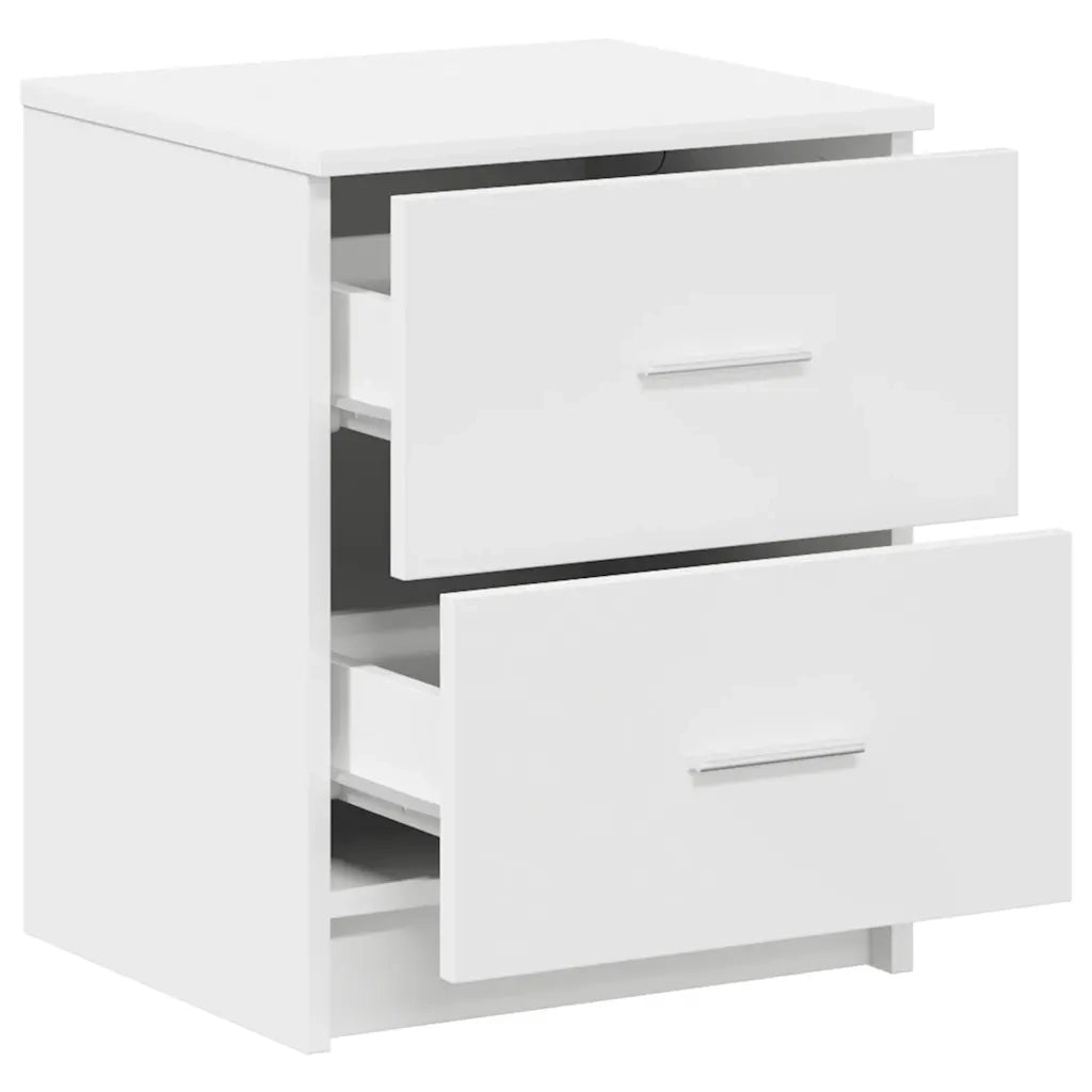 Comodino con 2 Cassetti Bianco 40x36x50 cm 858785