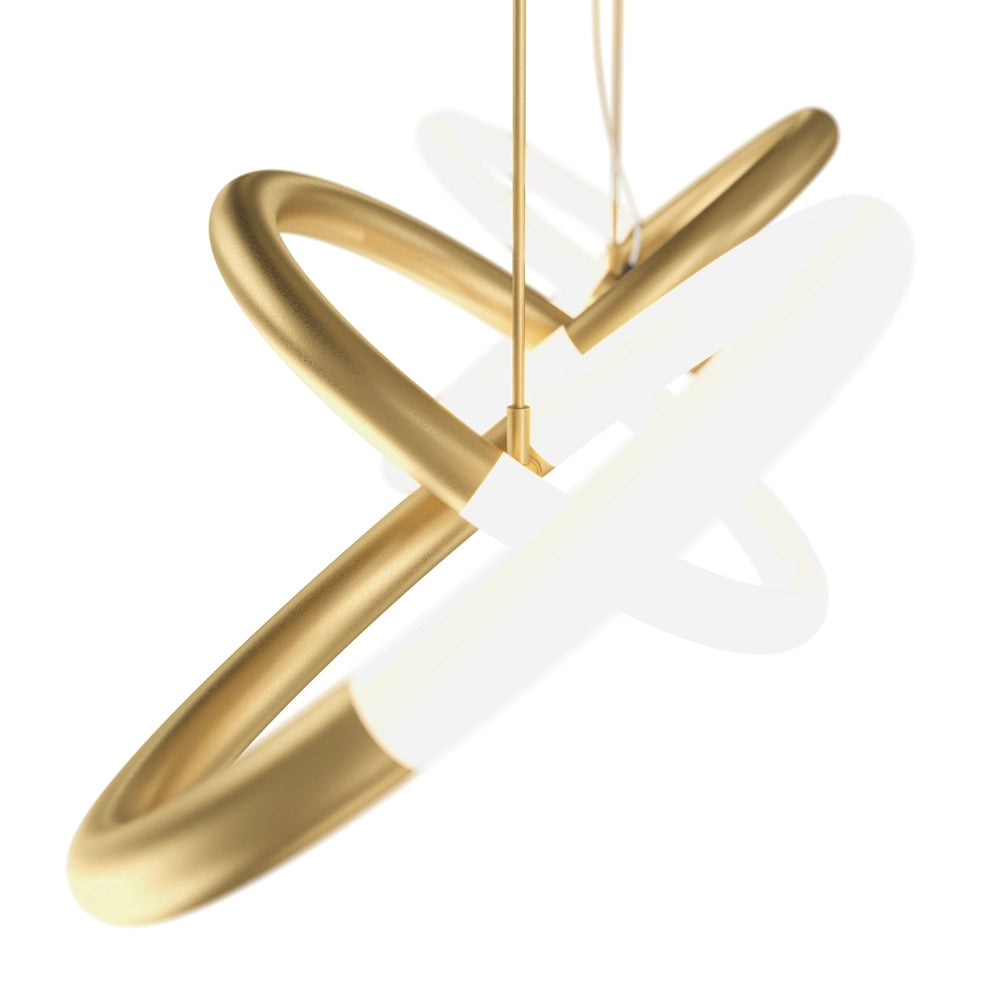 Lampadario LED Maytoni Node 4 luci ottone 3000K 120 cm