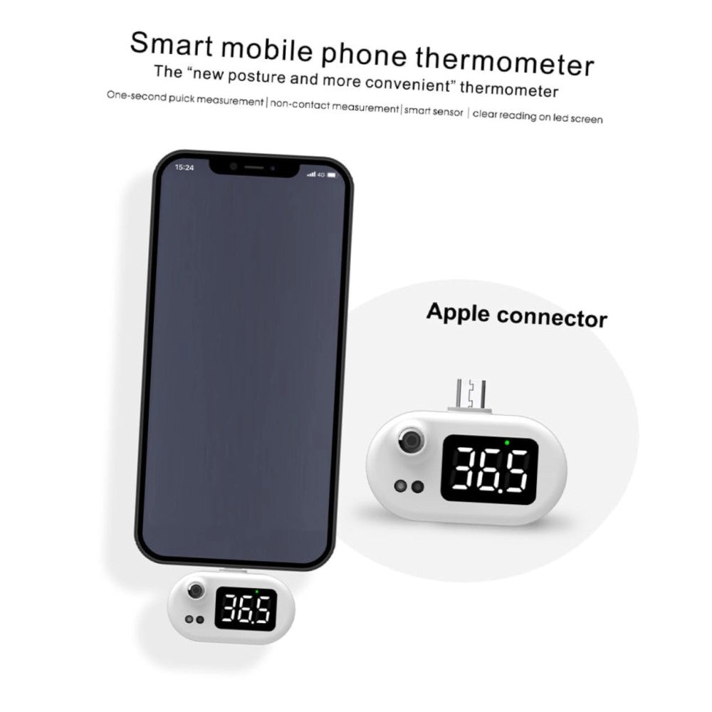 Trade Shop - Termometro Digitale Frontale Infrarossi Per Febbre Senza Contatto Usb Type C K8+ -