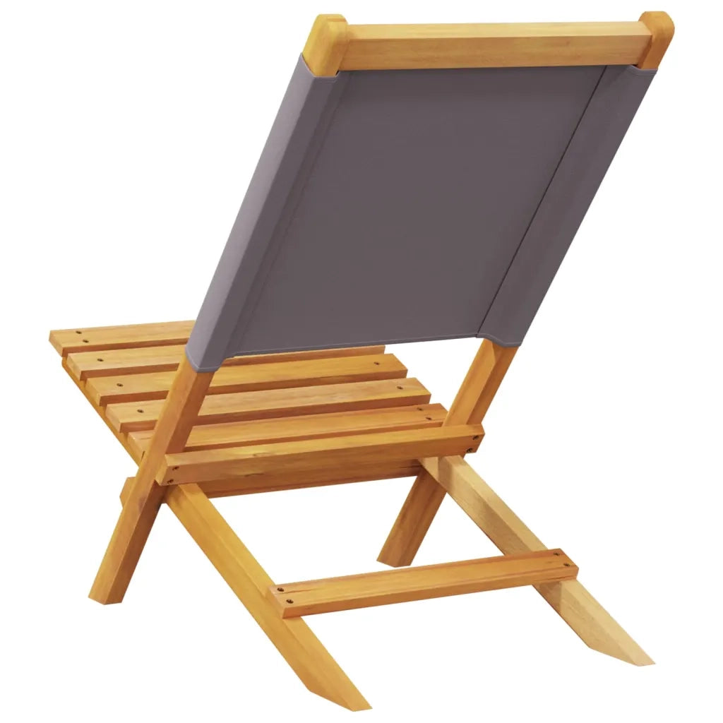 Sedie Giardino Pieghevoli 6pz Antracite Tessuto Legno Massello 3214641