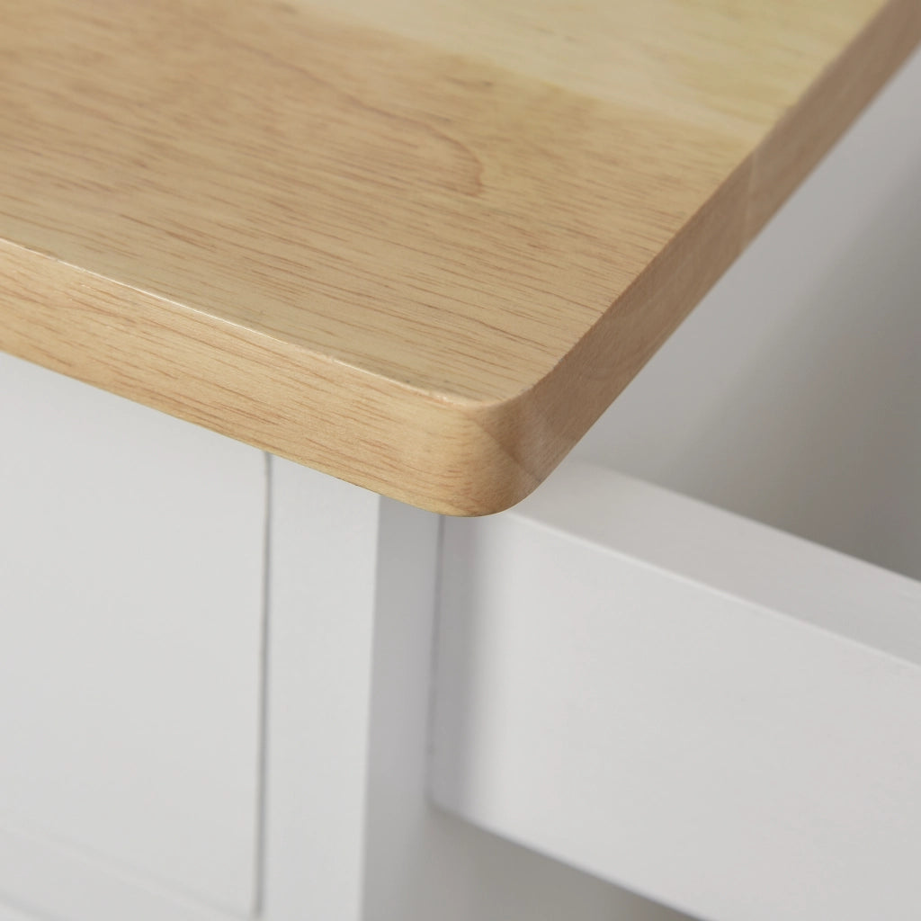 Tavolino da cucina con ruote ¨C Minimal ¨C Bianco