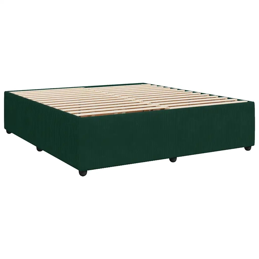 Giroletto senza Materasso Verde Scuro 200x200 cm in Velluto 3285033