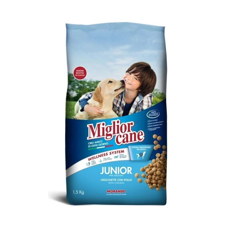 MIGLIOR CANE CROCCHETTE JUNIOR  CON POLLO 1,5 KG