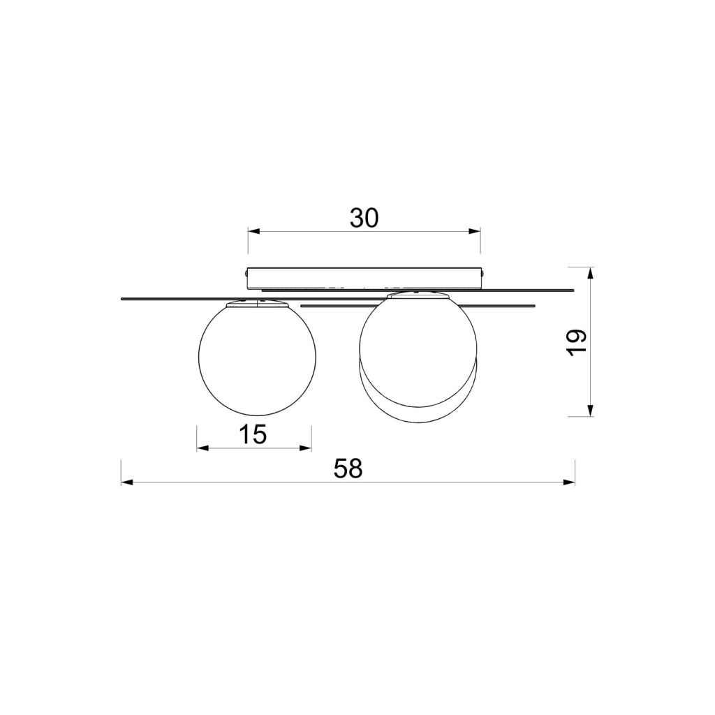 Lampada da soffitto Flat 3xE27 beige metallo Luminex