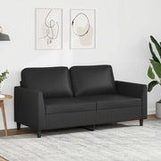 Divano a 2 Posti-Sofa 2 Posti Nero 140 cm in Similpelle 797540
