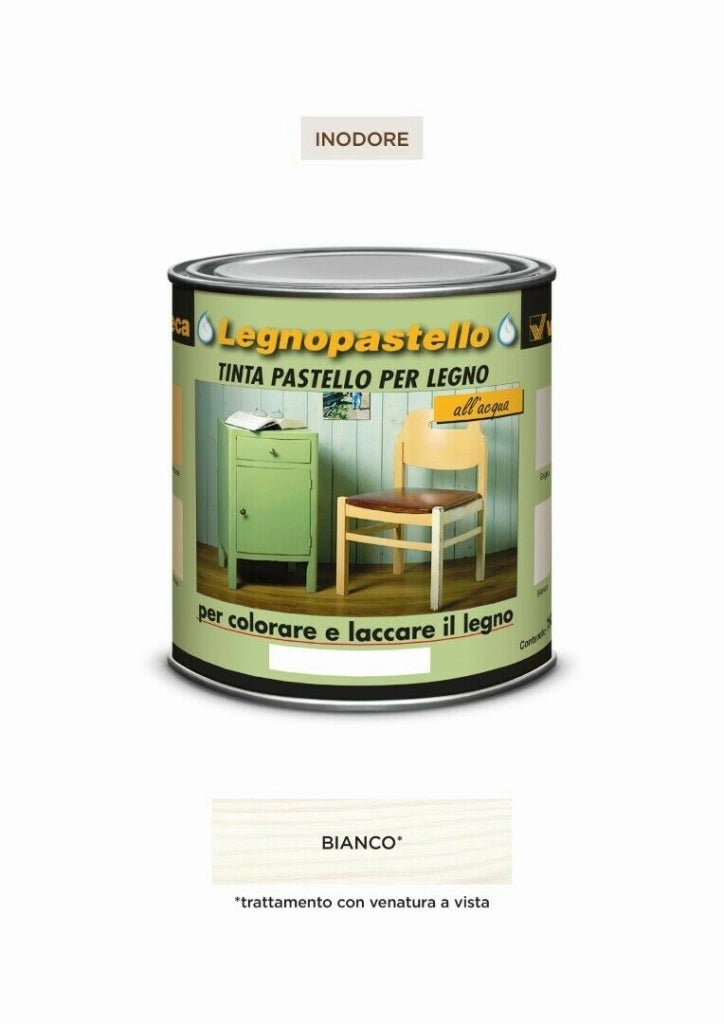 Legnopastello Tinta Ml 250 Bianco - Veleca