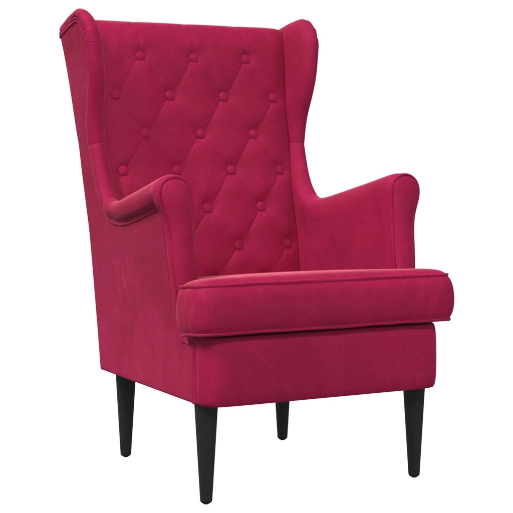 Poltrona | Sedia Relax Rosso Vino Velluto