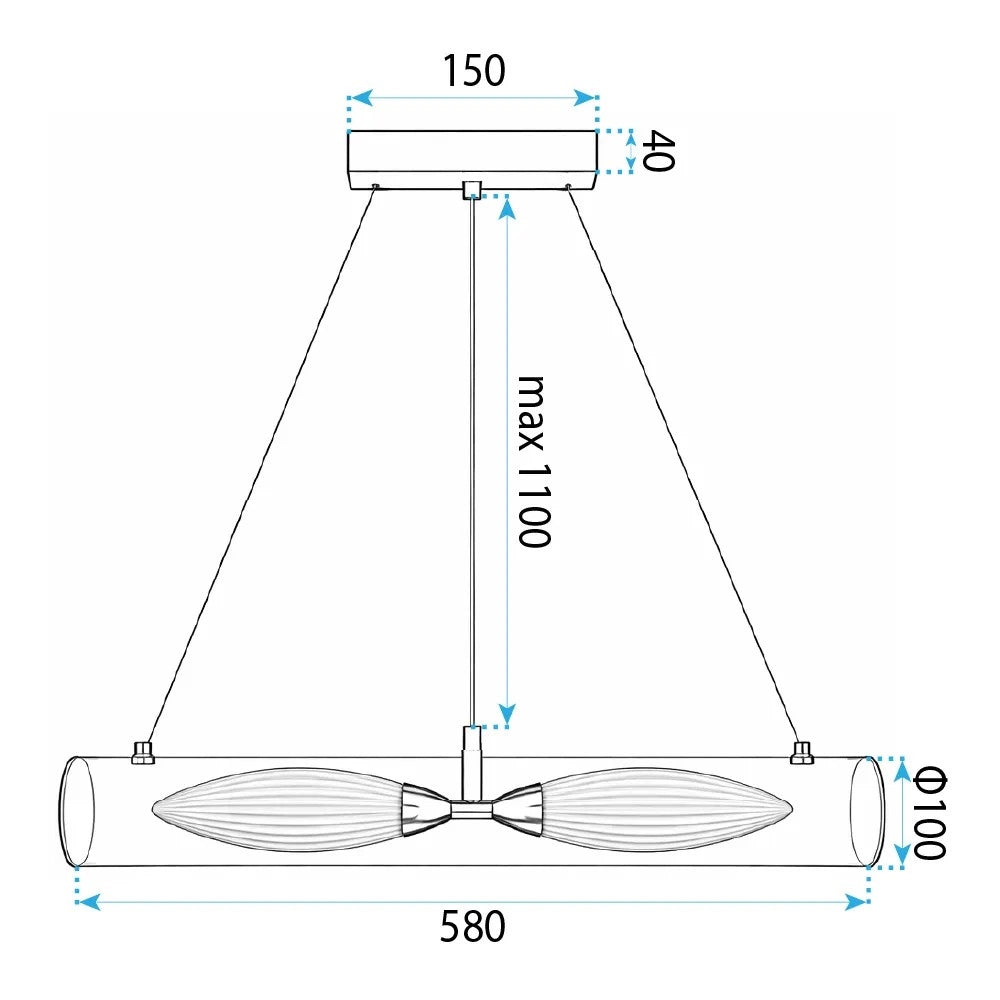 Lampada A Sospensione Da Soffitto G152-2cp Gold