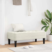 panchina con cuscino Crema 113 x 57 x 39 cm Velluto 42001955