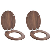Sedile per toilette con chiusura morbida 2 pcs Marrone 3414531