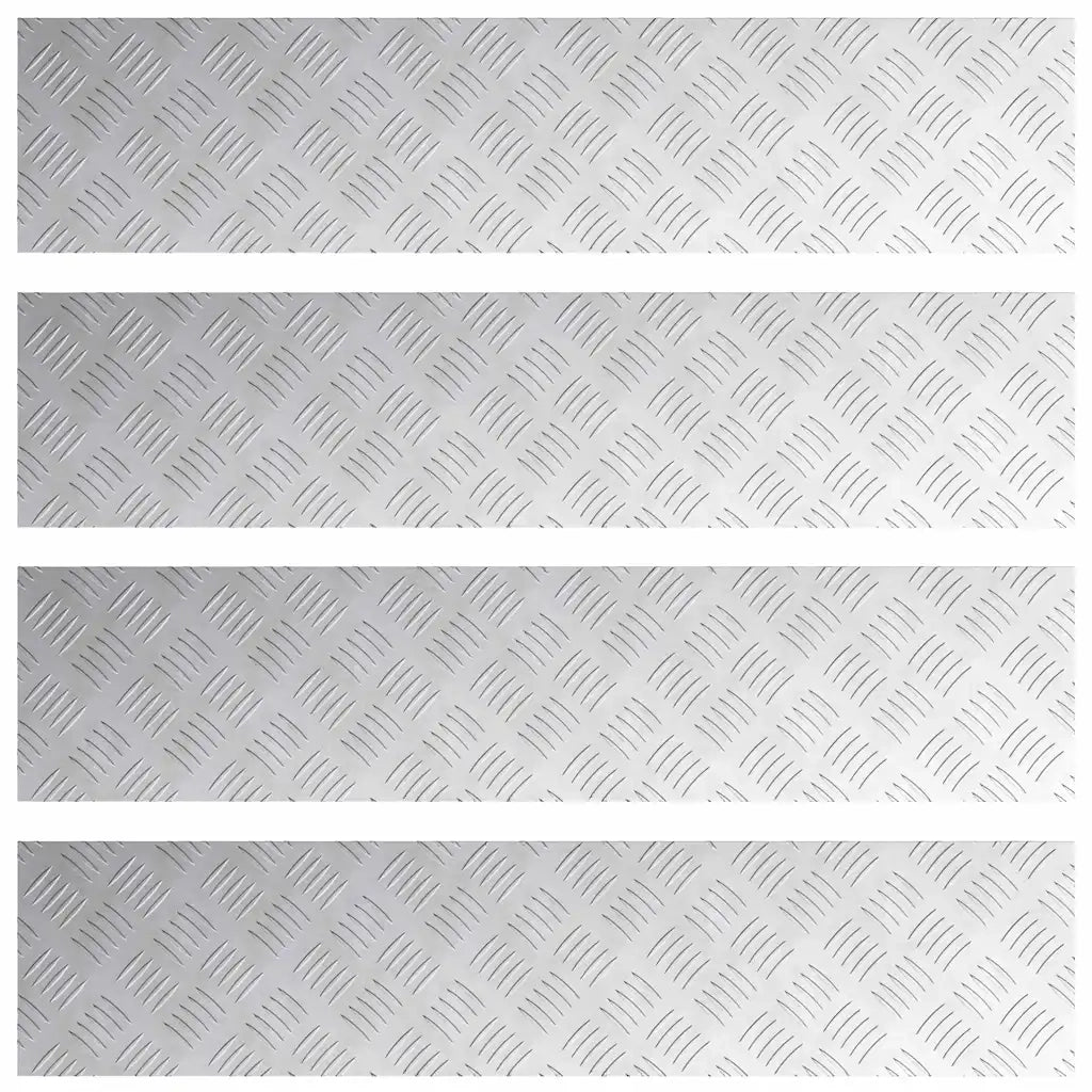 Gradini per Scale 4 pcs Argento 90 x 20 cm Alluminio 4104266