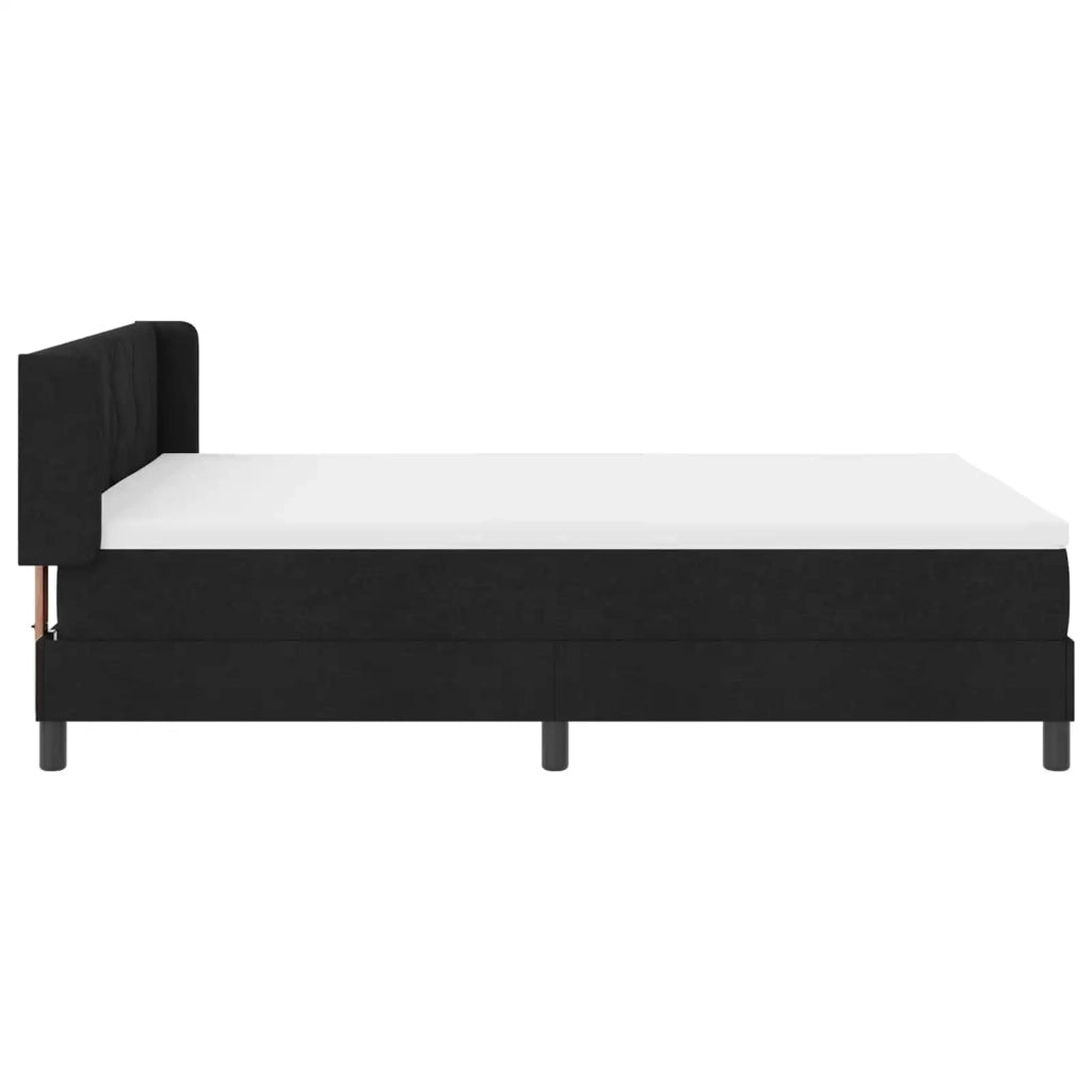 Letto a molle con testiera Nero 200 x 160 cm Tessuto 3341176