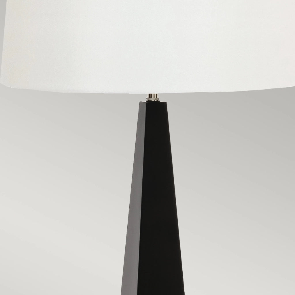 Lampada da tavolo nera, paralume bianco 79cm Ascent Elstead