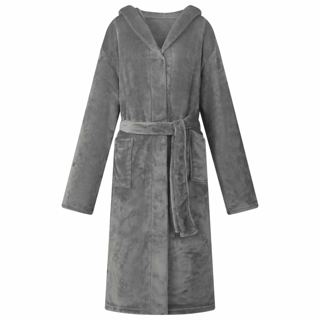 Accappatoio con Cappuccio Grigio scuro xl Flanella CFW7872769
