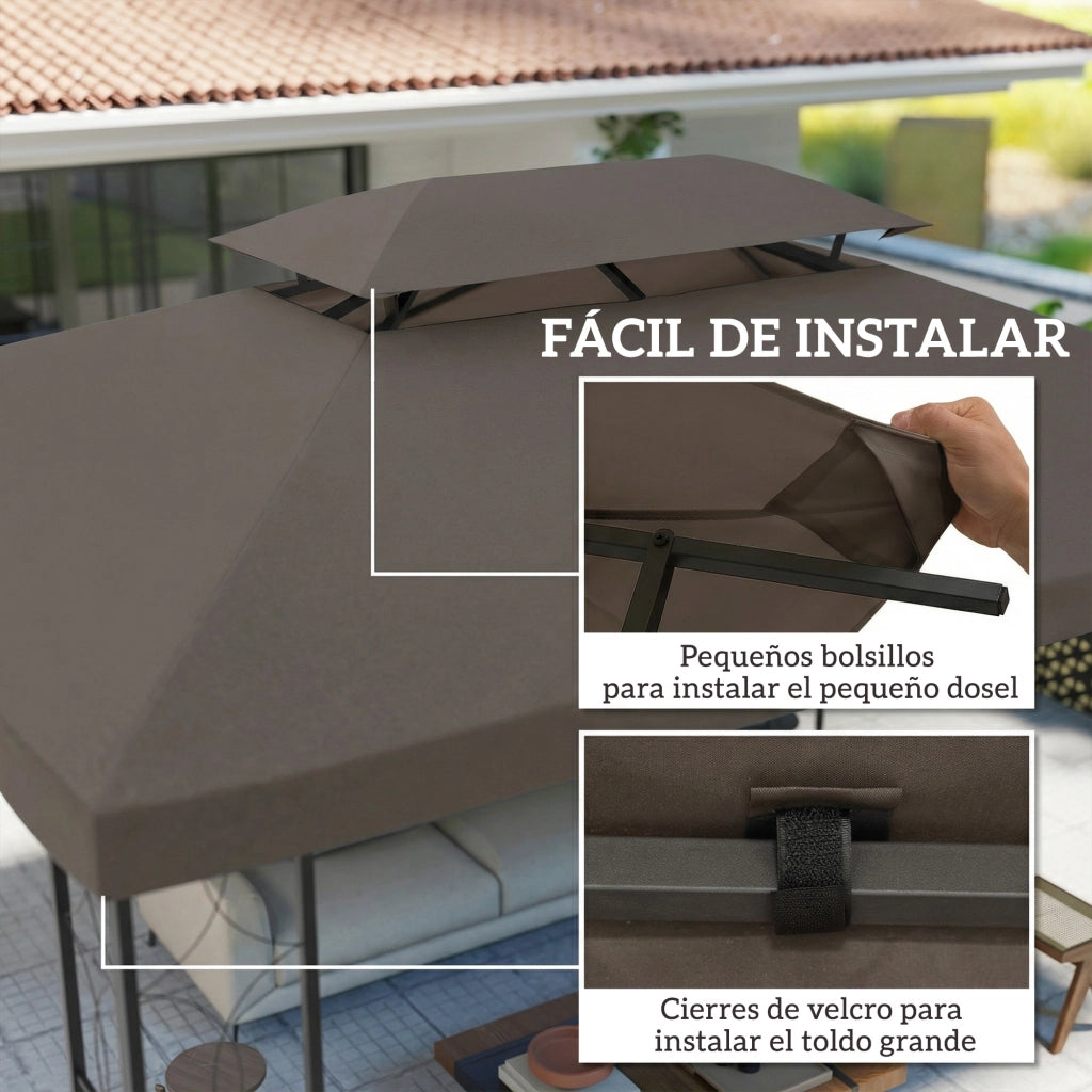 Toldo ¨C Minimal ¨C Marrone 4x3 m