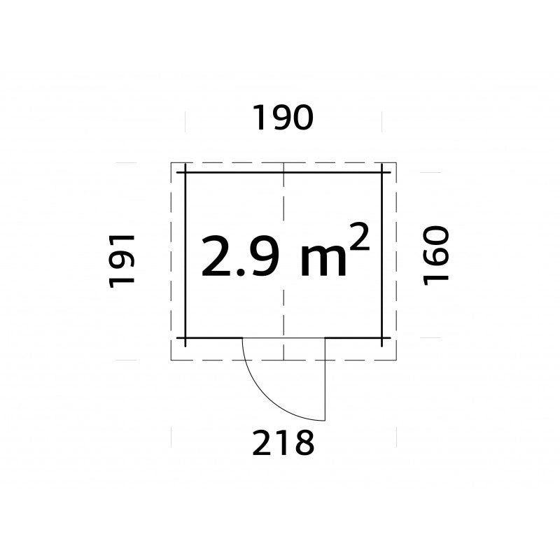 Casetta in legno impregnato 206x176 cm pareti 19 mm  Esterni da Vivere Paola